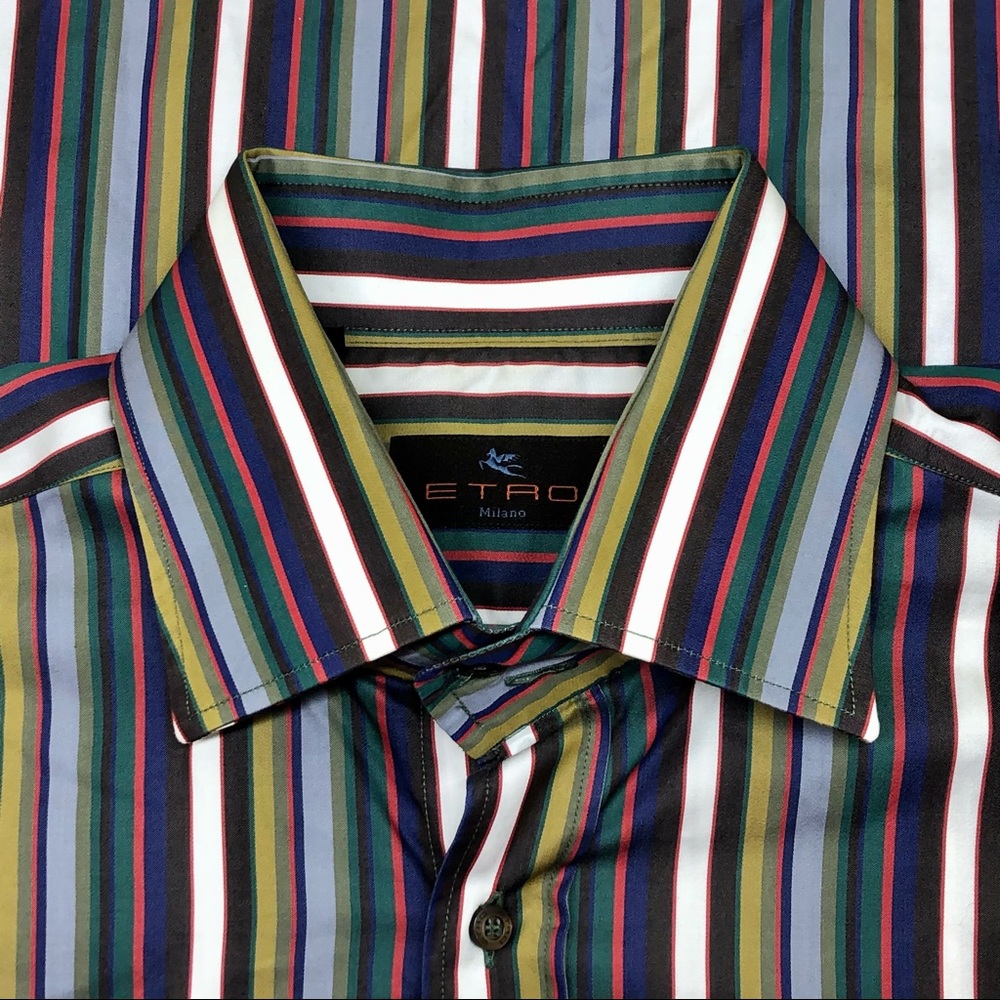Etro Milano Mens Longsleeve Button Down Shirt. 42